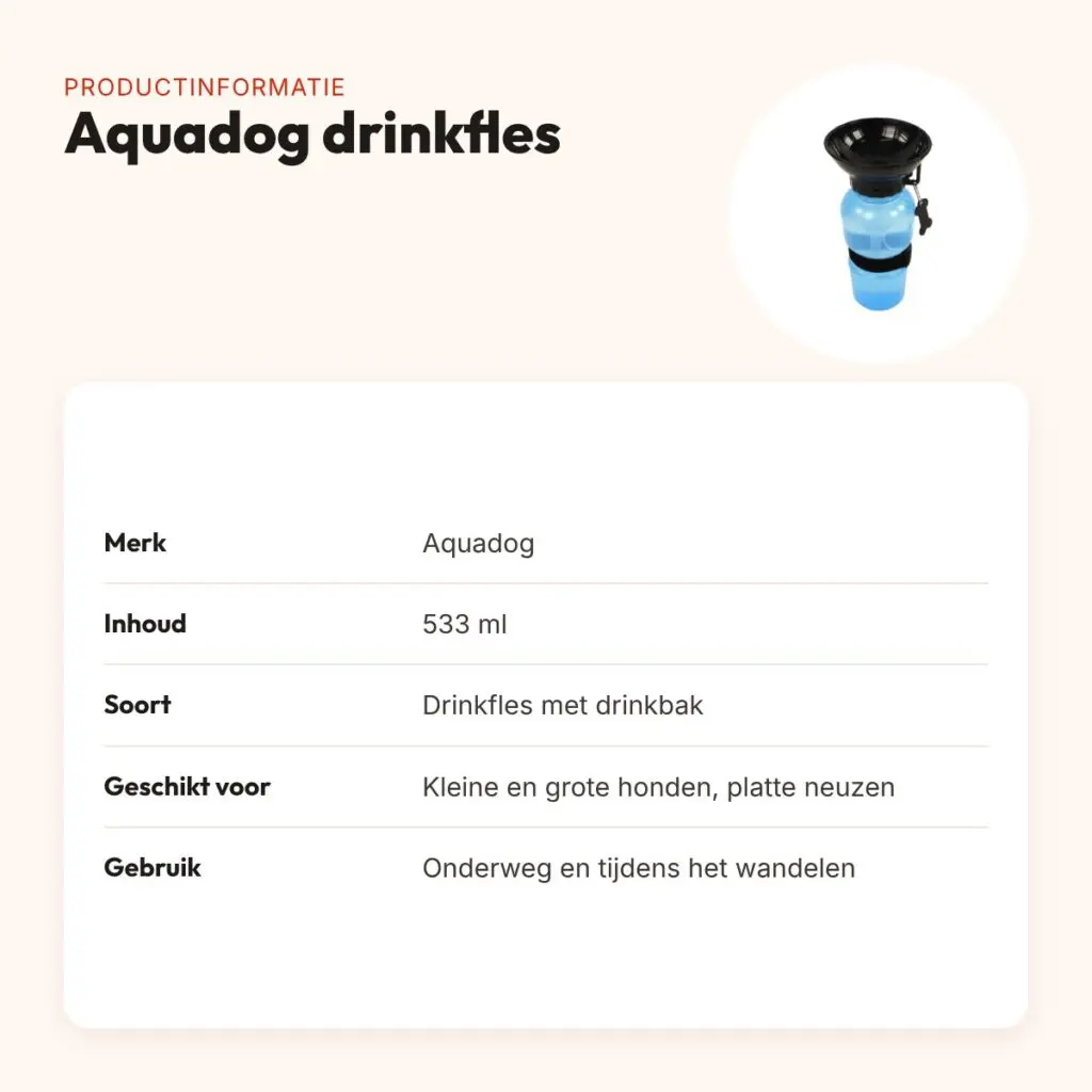 Aquadog drinkfles 533 ml – fles en drinkbak in één voor honden – productinformatie