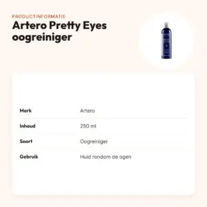 Artero Pretty Eyes oogreiniger 250 ml – tranenvrij – productinformatie