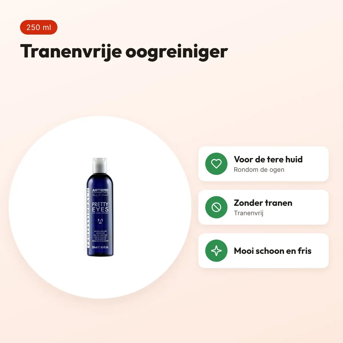 Artero Pretty Eyes oogreiniger 250 ml – tranenvrij – voordelen