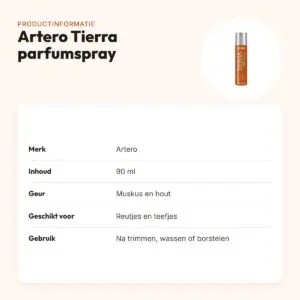 Artero Tierra parfumspray 90 ml – houtgeur voor honden – productinformatie