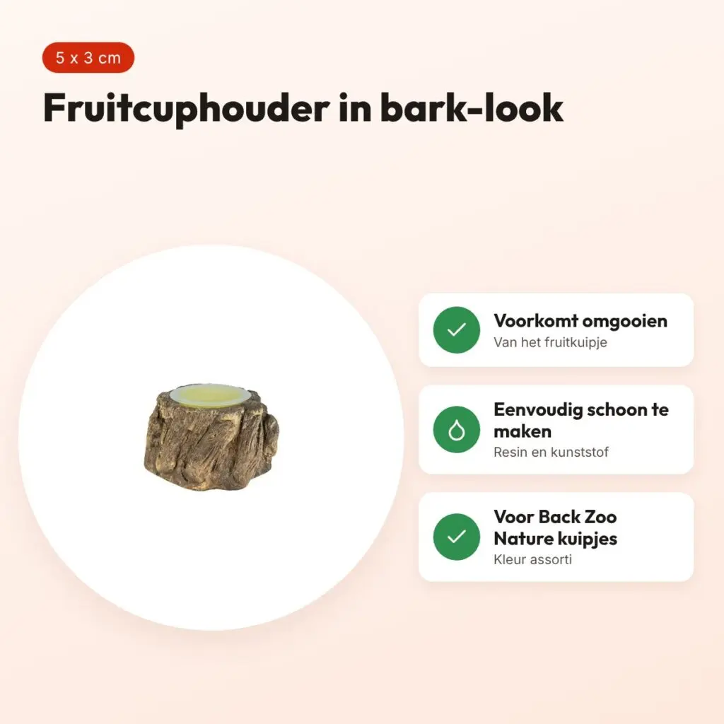 Back Zoo Nature fruitcuphouder bark-look 5 x 3 cm – assorti – voordelen