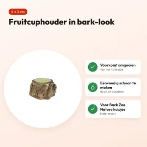 Back Zoo Nature fruitcuphouder bark-look 5 x 3 cm – assorti – voordelen
