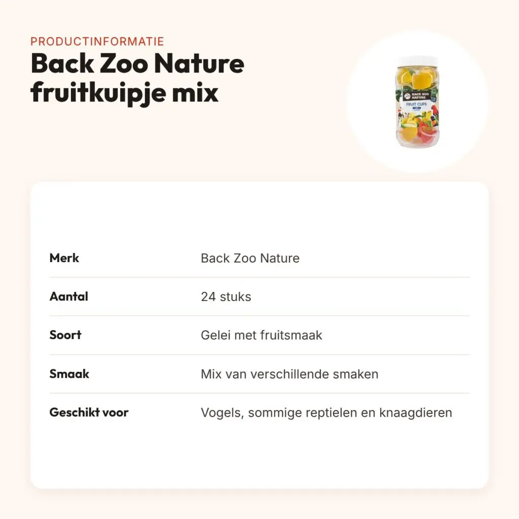 Back Zoo Nature fruitkuipje mix 24 stuks – snack voor vogels – productinformatie
