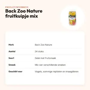 Back Zoo Nature fruitkuipje mix 24 stuks – snack voor vogels – productinformatie