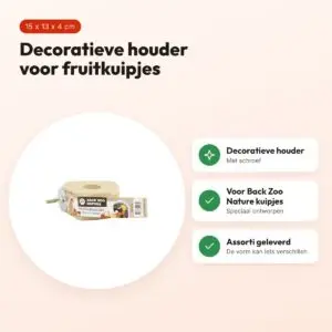 Back Zoo Nature fruitkuipjeshouder met schroef 15 x 13 x 4 cm – assorti – voordelen