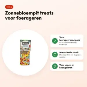 Back Zoo Nature parrot sunflower seed treats 100 g – zonnebloempitten – voordelen