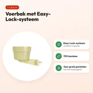 Back Zoo Nature voerbak Easy-Lock 7 x 9,5 cm – grote parkieten – voordelen