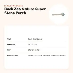Back Zoo Nature zitstok Super Stone Perch 12 x 1,8 cm – productinformatie