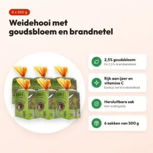 Barn-I kruidenhooi goudsbloem en brandnetel 6 x 500 g – voordelen