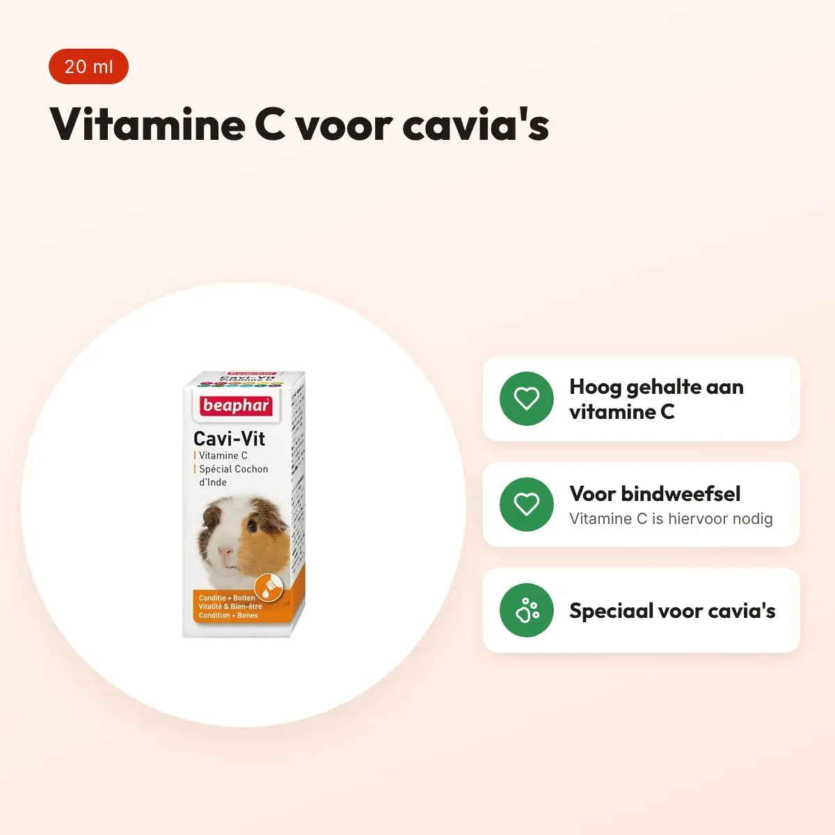 Beaphar Cavi-Vit vitamine C voor cavia's 20 ml – voordelen