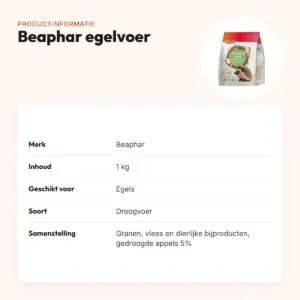 Beaphar egelvoer 1 kg – met insecten – productinformatie