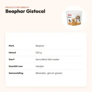 Beaphar Gistocal 500 g – aanvullend diervoeder voor honden – productinformatie