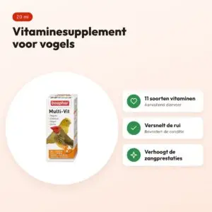 Beaphar Multi-Vit vogels 20 ml – vitaminesupplement voor vogels – voordelen