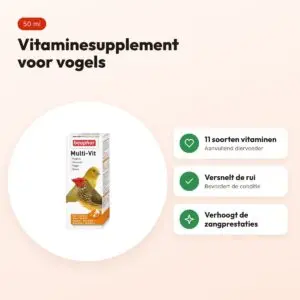 Beaphar Multi-Vit vogels 50 ml – vitaminesupplement voor vogels – voordelen