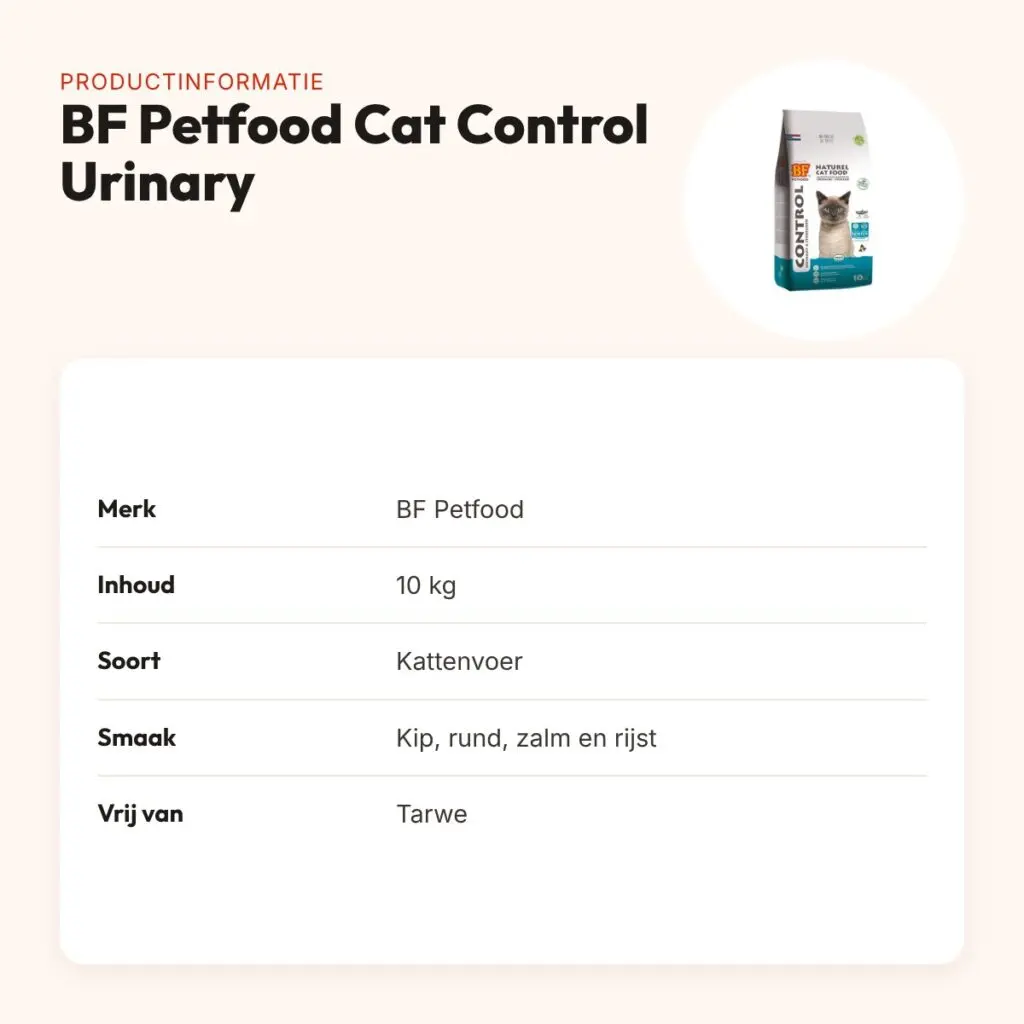BF Petfood kattenvoer Cat Control Urinary & Sterilised 10 kg – productinformatie