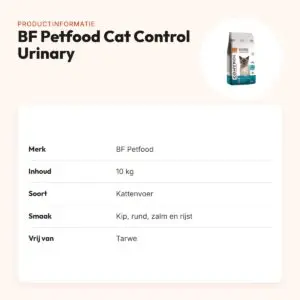 BF Petfood kattenvoer Cat Control Urinary & Sterilised 10 kg – productinformatie