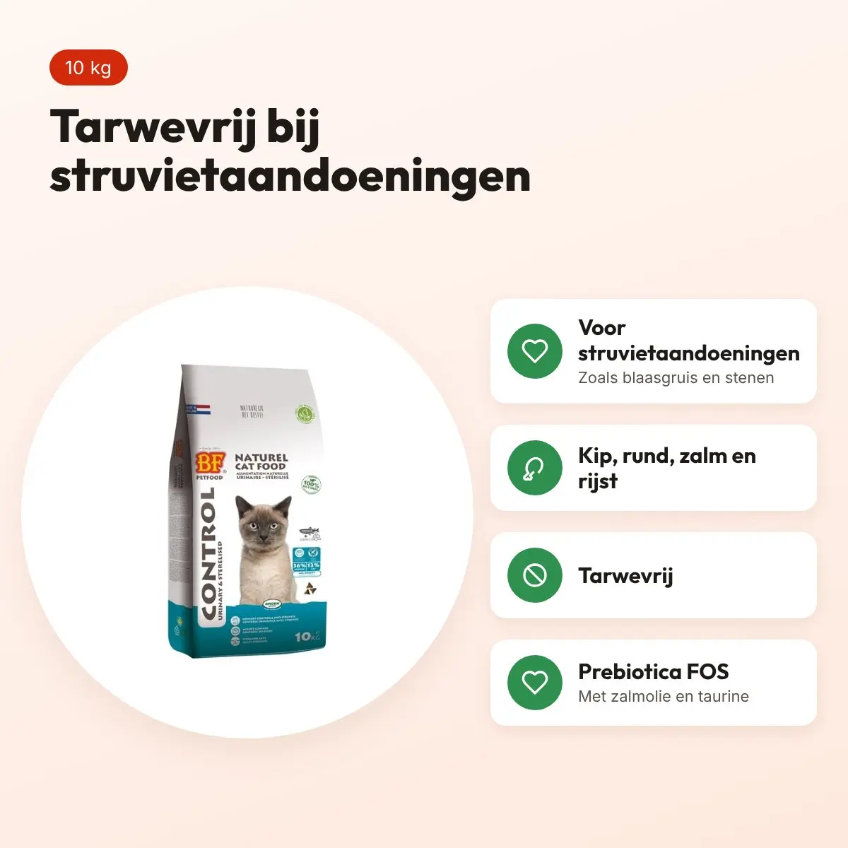 BF Petfood kattenvoer Cat Control Urinary & Sterilised 10 kg – voordelen