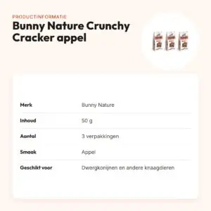 Bunny Nature Crunchy Cracker appel 50 g – multipack 3 stuks – productinformatie