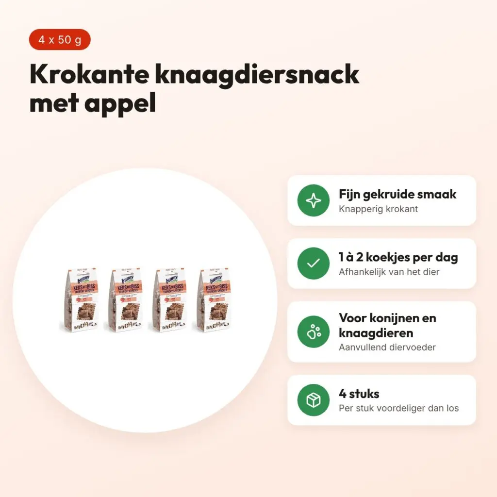 Bunny Nature Crunchy Cracker appel 50 g – multipack 4 stuks – voordelen