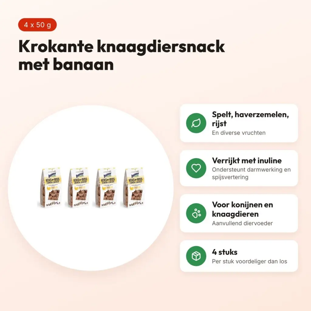 Bunny Nature Crunchy Cracker banaan 50 g – multipack 4 stuks – voordelen