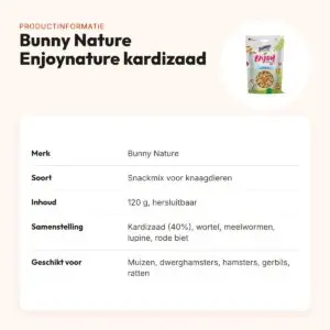 Bunny Nature Enjoynature kardizaad mix 120 g – kleine knaagdieren – productinformatie