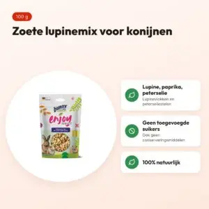 Bunny Nature Enjoynature zoete lupine mix 100 g – konijnen en knaagdieren – voordelen