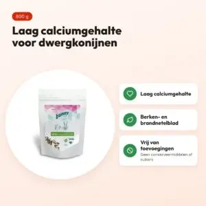 Bunny Nature Healthfood Urolow Calcium 800 g – voor dwergkonijnen – voordelen