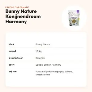 Bunny Nature Konijnendroom Special Edition Harmony 1,5 kg – productinformatie