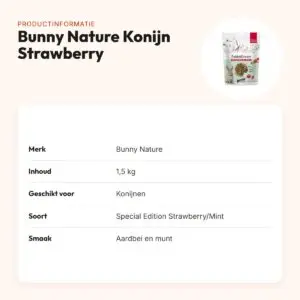 Bunny Nature Konijnendroom Special Edition Strawberry/Mint 1,5 kg – productinformatie