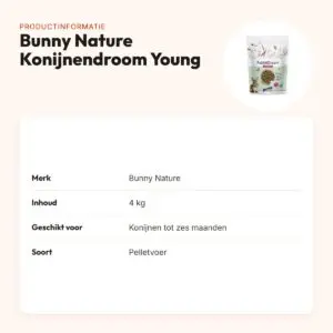 Bunny Nature Konijnendroom Young konijnenvoer 4 kg – 42 planten – productinformatie