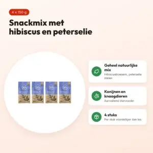 Bunny Nature Midi Mix hibiscus en peterselie 150 g – multipack 4 stuks – voordelen