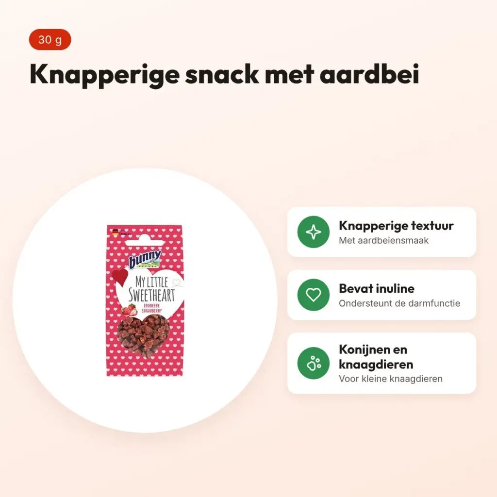 Bunny Nature My Little Sweetheart aardbei 30 g – knapperige snack – voordelen
