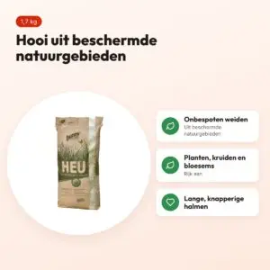 Bunny Nature natuurweidehooi 1,7 kg – voor konijnen en knaagdieren – voordelen