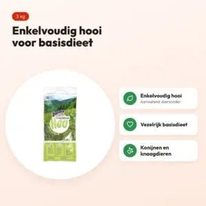 Bunny Nature Vers Gras Hooi 3 kg – voor konijnen en knaagdieren – voordelen