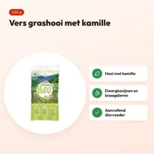 Bunny Nature vers gras hooi met kamille 500 g – knaagdieren – voordelen