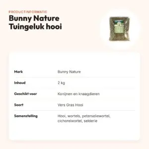 Bunny Nature Vers Gras Hooi Tuingeluk 2 kg – knapperig – productinformatie