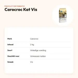 Carocroc kattenvoer Vis 2 kg – licht verteerbaar – productinformatie