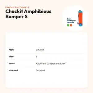 Chuckit Amphibious Bumper S – drijvend apporteerspeelgoed met touw – productinformatie