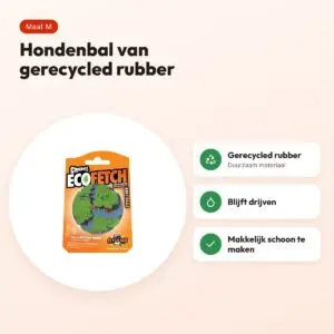 Chuckit Ecofetch Ball hondenbal M 6,4 cm – gerecycled rubber – voordelen