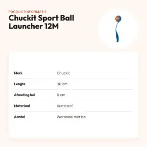 Chuckit Sport Ball Launcher werpstok 12M 30 cm – inclusief bal – productinformatie