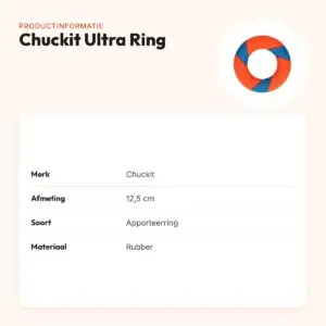 Chuckit Ultra Ring 12,5 cm – rubberen apporteerring voor honden – productinformatie
