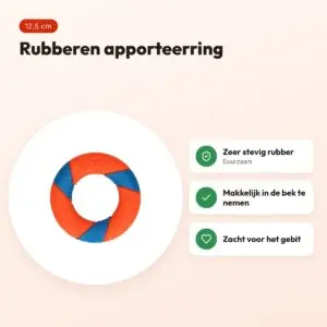 Chuckit Ultra Ring 12,5 cm – rubberen apporteerring voor honden – voordelen