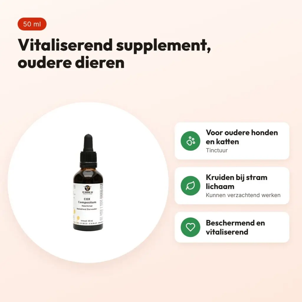 De Groene Os Cox Compositum 50 ml – oudere honden en katten – voordelen