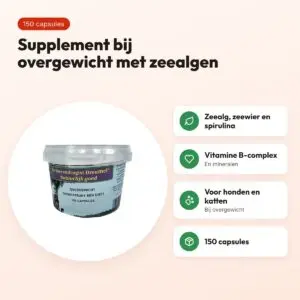 Dierendrogist bij overgewicht capsules 150 stuks – hond en kat – voordelen