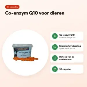 Dierendrogist Q10 capsules 30 stuks – co-enzym Q10 voor dieren – voordelen
