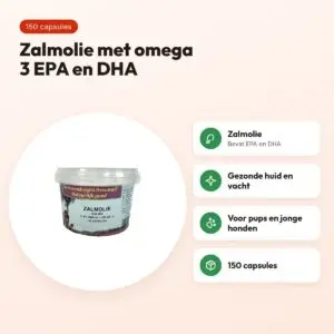 Dierendrogist zalmolie 150 capsules – omega 3 voor honden – voordelen