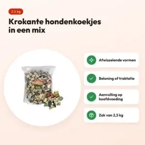 Dog Treatz Super Turbo Mix 2,5 kg – krokante hondenkoekjes – voordelen