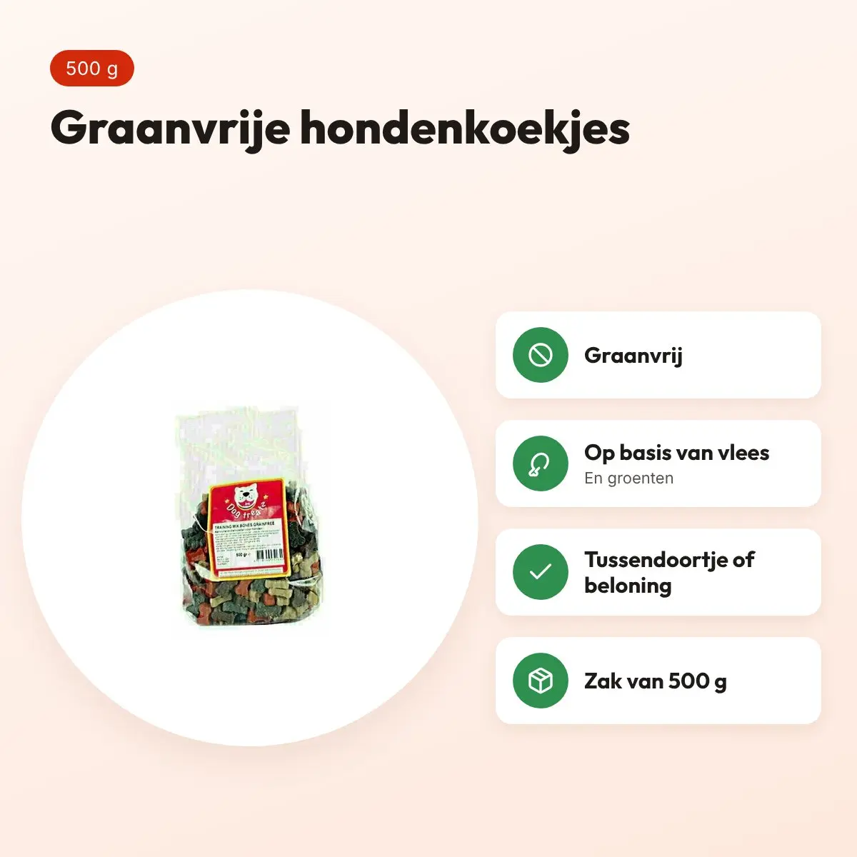 Dog Treatz Train Mix Bones graanvrij 500 g – hondenkoekjes – voordelen