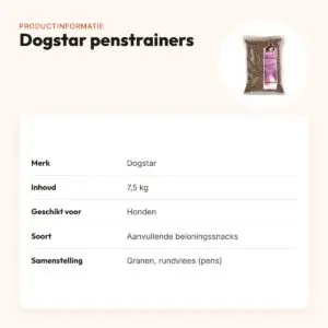 Dogstar penstrainers 7,5 kg – kleine beloningssnacks van pens – productinformatie