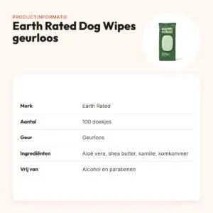Earth Rated hondendoekjes geurloos 100 stuks – composteerbaar – productinformatie